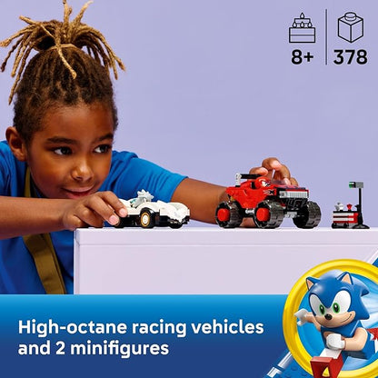 LEGO Sonic The Hedgehog Silver’s Car vs. Knuckles’ Monster Truck Building Toy for Boys &amp Girls - Racing Playset W/Silver &amp Knuckles Minifigures for Kids Ages 8+ - Gift Idea for Birthdays - 77
