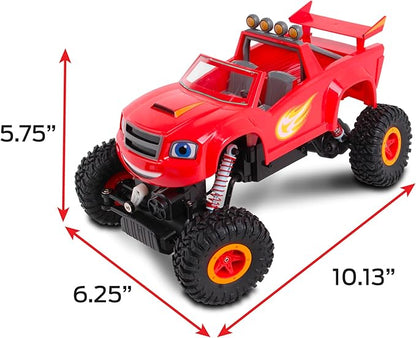 NKOK Blaze &amp The Monster Machines: RC Rock Crawler - Blaze Remote Controlled Monster 4x4 Truck 1:16 Scale 2.4 Ghz Ready to Run (6501) Ages 6+