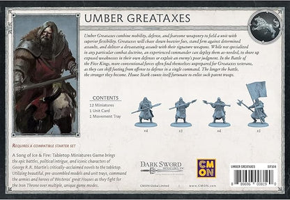 CMON A Song of Ice and Fire Tabletop Miniatures Game Umber Greataxes Unit Box (Multilingual Edition) - Strategy Game for Adults Ages 14+ 2+ Players 45-60 Minute Playtime Made by CMON
