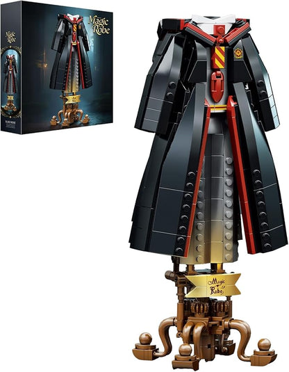 Magic Robe Building Blocks Sets Magic Clothes Building Model with Display Stand &amp Red Gold Tie for Fans Creative Gift for Adults Teens 661 PCS