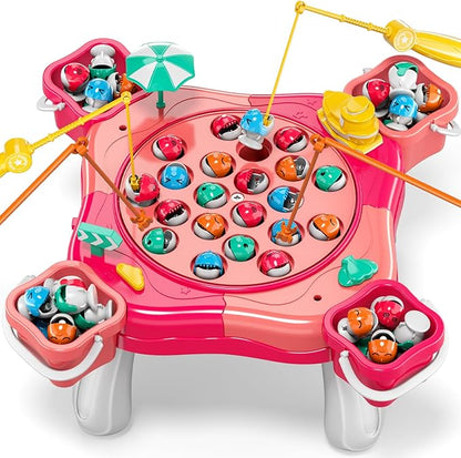 Magnetic Fishing Game for Kids Toddlers 3-5 70 pcs Fishing Toys for Kids Toddlers 3-5 Table Toys Board Game Birthday Gifts for 3 4 5 6 7 8 Years Old Kid Toddler