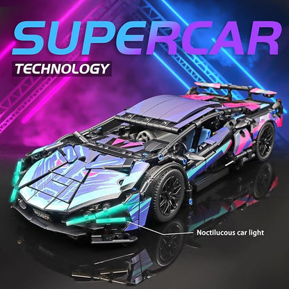 STEM Building Car 1:14 Building Blocks and Construction Toy Collectible Super Technical Lambo Cars Gifts for 8-16 Year Old Boys and Adults (1314 pcs)