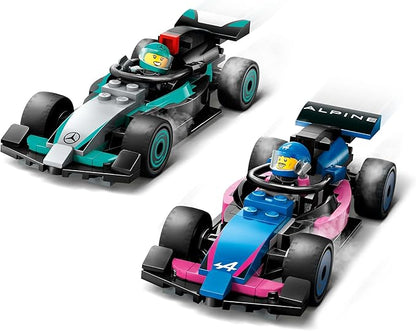 LEGO City F1(R) Mercedes-Benz AMG &amp Alpine Race Car Garage Toy Toy Birthday Present Block Boys Girls Children 7 Years 8 9 Years Old Elementary School Vehicle Car Mini Car 60444