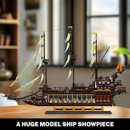 JMBricklayer Pirate Ship Building Sets for Adults 40101 - Large MOC Ship Set Ideal Gifts for Teens Age 14+ Adults who Like Challenging Blocks (Upgraded Version 4364 PCS)