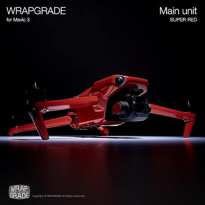 WRAPGRADE Full Skin Stickers for DJI Mavic 3 / Mavic 3 Classic (Super RED)