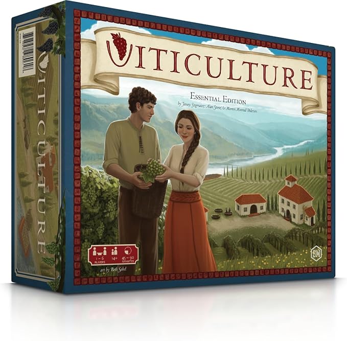 Stonemaier Games: Viticulture Essential Edition (Base Game) by Jamey Stegmaier | Create The Most Prosperous Tuscan Vineyard | Strategy Board Game for Adults and Family | 1-6 Players 90 Mins