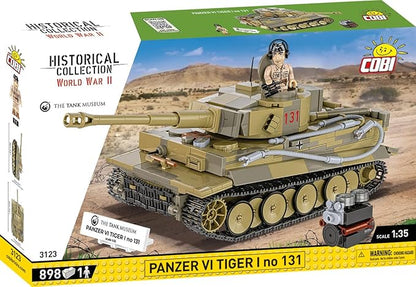 COBI The Tank Museum Historical Collection WWII Panzer VI Tiger I no. 131 Tank Building Set 898 Pieces
