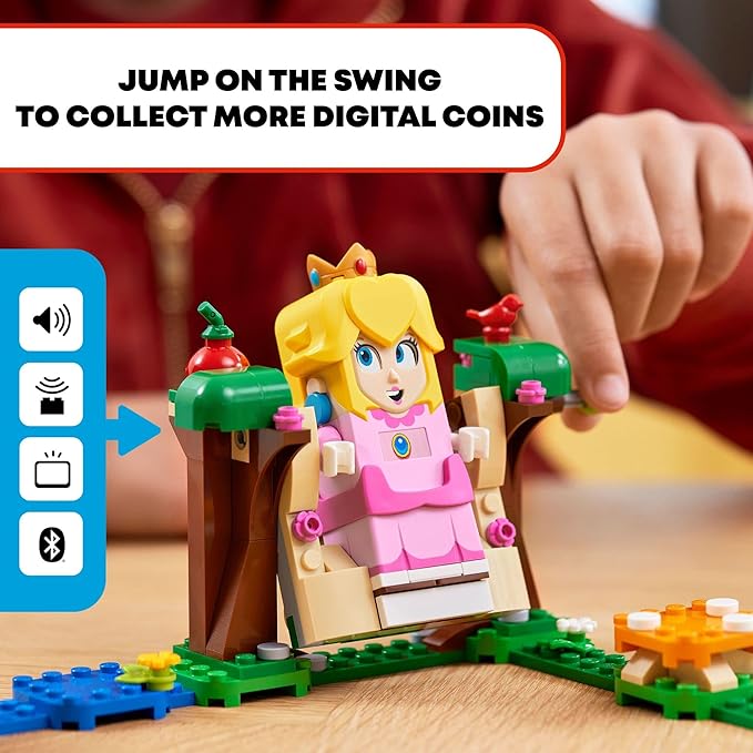 LEGO Super Mario Adventures with Peach Starter Course Buildable Game Toy with Interactive Figure Yellow Toad &amp Lemmy Birthday Gift Idea for Kids Girls &amp Boys 71403