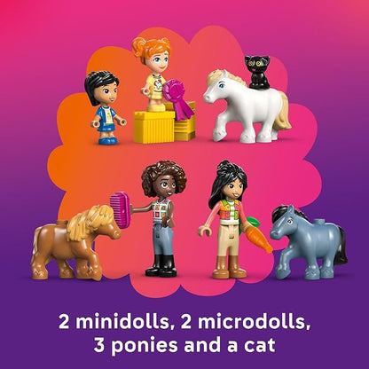 LEGO Friends Pony Ranch &amp Stable Pretend Play Building Toy - Playset with 3 Horse Toys for Creative Storytelling - Birthday Gift Idea for Girls &amp Boys Ages 7+ Who Love Horse Stuff - 42654
