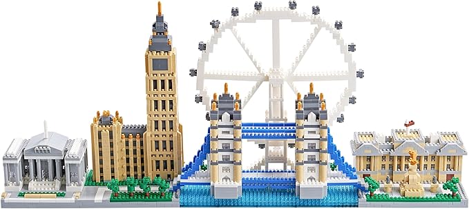 New Architecture London Skyline Building Set - Fun &amp Satisfying Model Kit with 3430pcs - Gift for Adults 14+ - Micro Mini Blocks