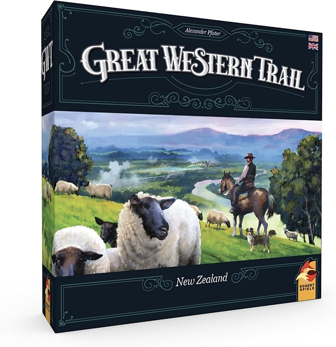 Great Western Trail 2nd Edition New Zealand Board Game - Embark on a Unique Cattle Ranching Adventure! Strategy Game for Kids &amp Adults Ages 12+ 1-4 Players 75-150 Min Playtime Made by Eggertspi