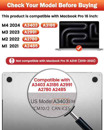 F FORITO 2-Pack Anti Blue Light Matte Laptop Screen Protector Compatible with 2024-2021 MacBook Pro 16 inch M4 M3 M2 M1 Pro/Max, Eye Protection Anti Glare Computer Screen Cover