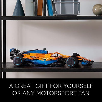 LEGO 42141 Technic McLaren Formula 1 2022 Replica Race Car Model Building Kit F1 Motor Sport Set Birthday Gift Idea for Adults Men Women Him Her Husband Collectible Home Decor