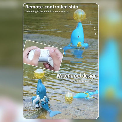 GoolRC Remote Control Dolphin 2.4GHz High Simulation RC Dolphin Boat for Lake River &amp Pool Great Gift RC Boat with Dolphin Head Ball Rotation for Teens