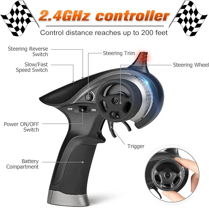 HAIBOXING 1:18 Scale RC Car All Terrain Remote Control Truck 4WD 36KM/H High Speed Hobby Grade Electric RC Car for Adults and Kids with Two Batteries Waterproof Off-Road RC Buggy RC Vehicle