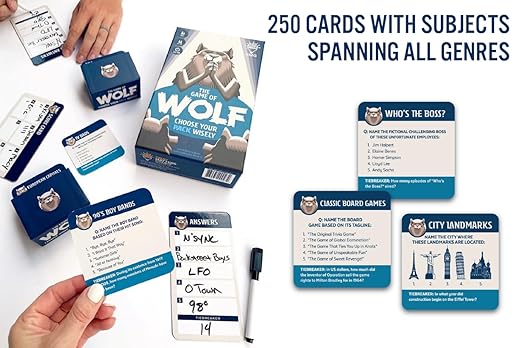 Gray Matters Games The Game of Wolf a Trivia Game for Friends Families and Teens