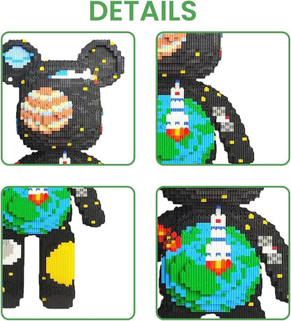 Fly The Space Bear Building Blocks (5800 PCS) 3D Micro Animal DIY Bear Building Blocks for Adults &amp Teenager Creative Toys Ideal Gift for Family &amp Friends