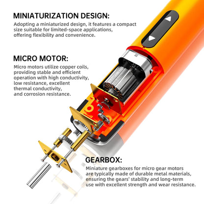 ANVANNA Electric Screwdriver, Precision Screwdriver Set, 120-in-1 Magnetic Bits, Magnetic Storage, 5 Torque Settings, Mini 3.7V Power Screwdriver Repair Tool Kit for PC RC Electronic - ORANGE