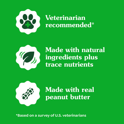 Greenies Pill Pockets for Dogs Large Size, Soft Dog Treats, with Real Peanut Butter, 15.8 oz. Pouch (60 Treats)