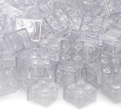 Feleph 2x2 Bricks Clear 400 Pieces Parts Classic Building Creative Play Blocks Set Toy Compatible with 3003 Major Brands for Children