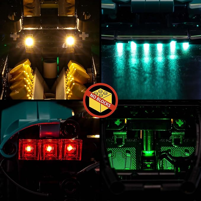 BrickBling LED Light Kit Compatible with Lego Technic Aston Martin Valkyrie 42208 - Not Come with Car (RC Version Light)
