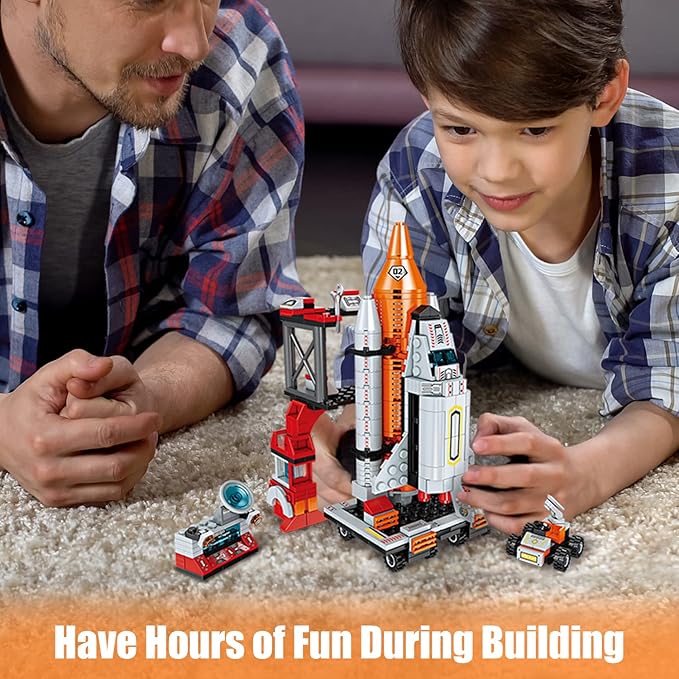 AESGOGO STEM Space Toys for 6 7 8 9 10 11 12 Year Old Boys Girls Space Shuttle Rocket Launch Center Building Sets Toy Kits Best Gifts for Kids Ages 8-14 （566 Pcs）.