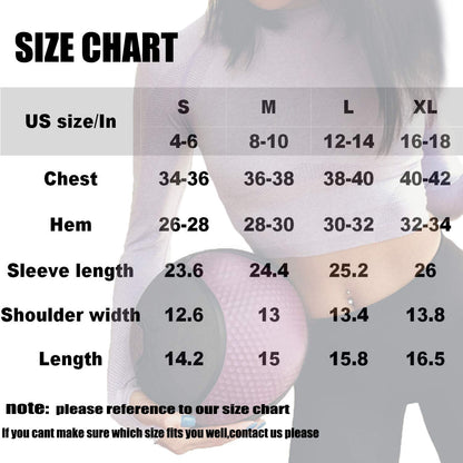 FITTOO Women's Long Sleeves Workout Crop Tops Seamless Sports Shirts Fitness Activewear Grey S
