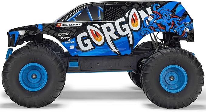 ARRMA RC Truck 1/10 Gorgon 2 Wheel Drive RTR Brushed Monster Truck Battery &amp Charger Included Blue ARA3230ST5
