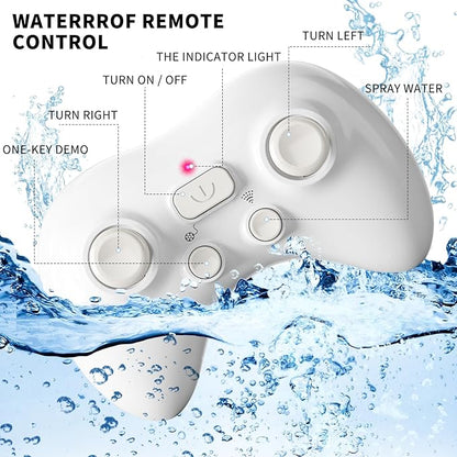 2.4Ghz Remote Control Whale Shark Toys for Boys Kids 1:18 Scale High Simulation Whale Shark for Pool Electric RC Shark Fish Toys with Light &amp Spray Water Function for 4 5 6 7 8 9 Year olds Kid