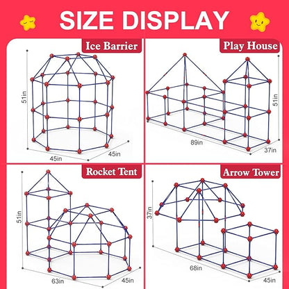 Fort Building Kit for KidsSTEM Construction Toys Christmas &amp Birthday Gift for 4 5 6 7 8 9 10 11 12 Years Old Boys and GirlsUltimate Creative Set for Indoor &amp Outdoors Activity140 PcsOrig