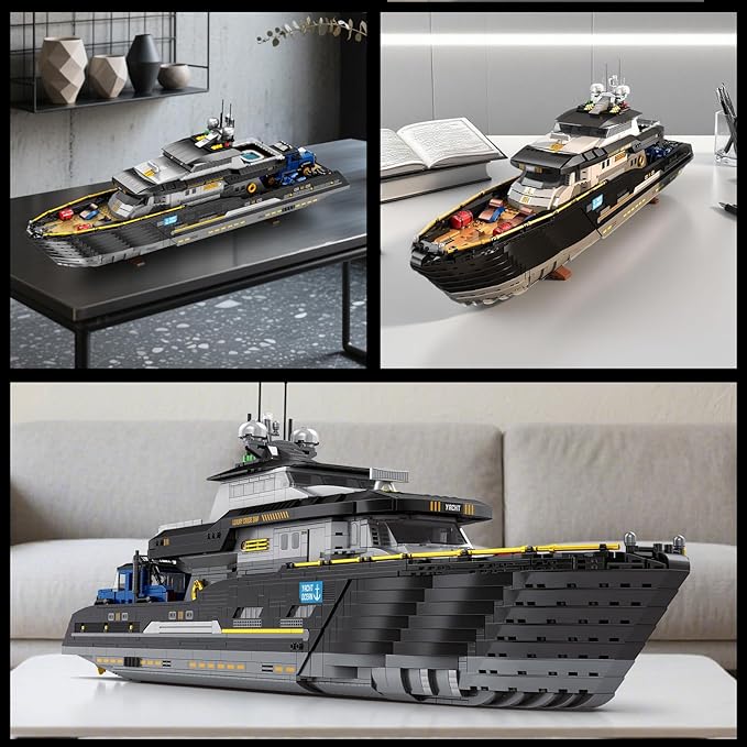 Reobrix Luxury Yacht Building Block Set for Adult 66103 Cruise Ship Building Toy Boat Model Kit Yacht Collectible Display Decorations Gift for Adult Boys Girls Kids 14+ (4421PCS)