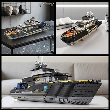 Reobrix Luxury Yacht Building Block Set for Adult 66103 Cruise Ship Building Toy Boat Model Kit Yacht Collectible Display Decorations Gift for Adult Boys Girls Kids 14+ (4421PCS)