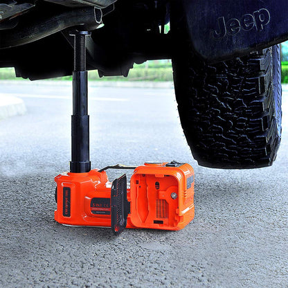 E-HEELP Electric Car Jack 5Ton 12V Kit Hydraulic (Lifting Range: 6.1~17.7 inch) with Inflator Electric Jack for Car SUV Sedan MPV Change Tires Garage Repair Emergency Kit