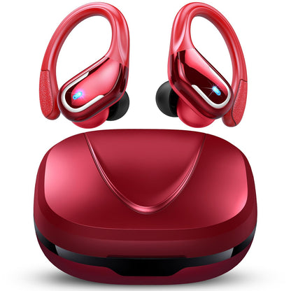 Wireless Earbud, 75Hrs Bluetooth 5.4 Headphones IP7 Waterproof for Sport, Running Wireless Earphones with ENC Noise Canceling Mics, Deep Bass Over Ear bud with Earhooks for Android, iOS, Workout, Gym