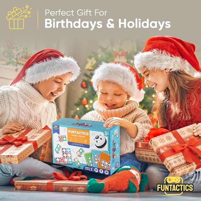 Funtactics Wooden Matching Game Puzzle 3.0 Games Pattern Block Match Puzzles Building Cubes with Bell for Kids and Adults Toys Board Games for Family Night 5 Players