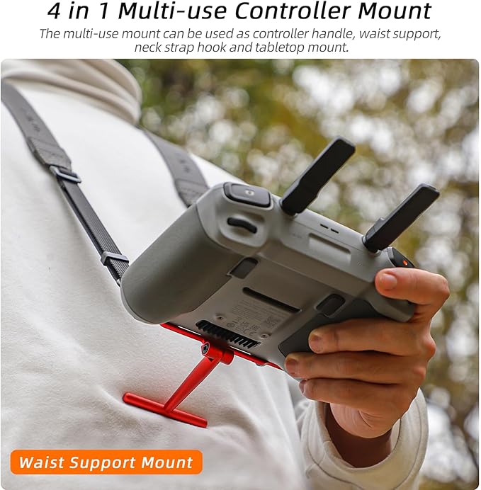 for DJI Remote Controller Bracket with Controller Lanyard Neck Strap 3 Hook Aluminum Alloy Bracket for DJI Flip Mini 4 Pro Air 3 Mini 3 Pro Mavic 3 Pro Accessories For Dji Rc/Rc 2