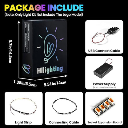 Upgraded Led Light Kit Compatible with Lego Bugatti Chiron Pur Sport Hypercar Building Set Lights Decoration Compatible with Lego 42222 Best Gifts for Adults (Model Not Included)