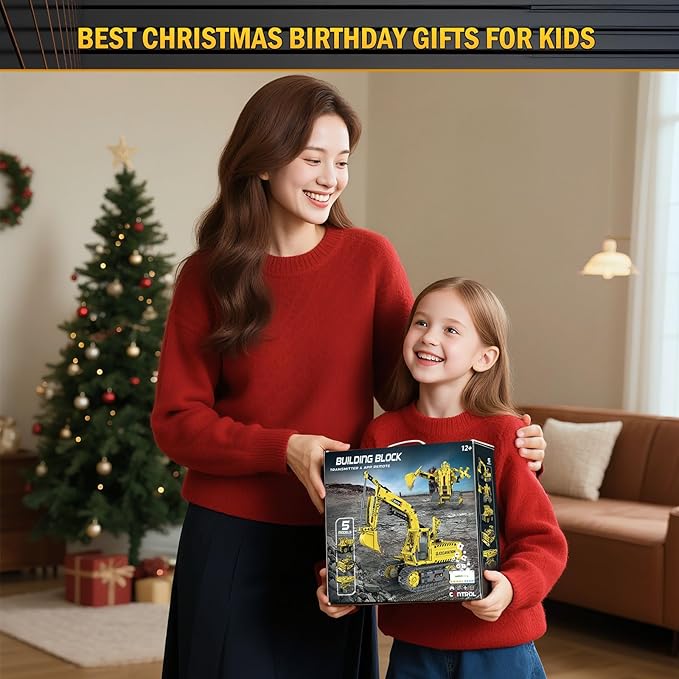 5 in 1 STEM RC Robot Building Kit 555 PCS APP &amp Remote Control Robot Toys for Kids Age 6 7 8 9 10 11 12+ Engineering Science Coding Robotic Toys Birthday Gifts for Boys &amp Girls
