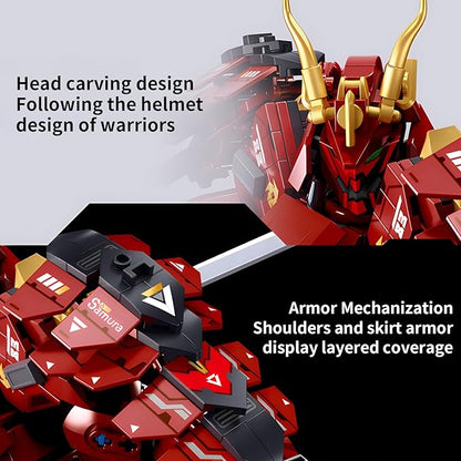 Double Knife Flow Samurai mech Robot Model Building Blocks Toy Set Birthday for Age 8+ Children Adults Teens 923 Pieces