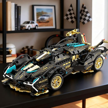 PIKARO Sports Race Car Building Set for Boys &amp Adults 1:14 MOC Toys Racing Model Car Kits Birthday Gifts for Kids Teen Age 8-14 12-16