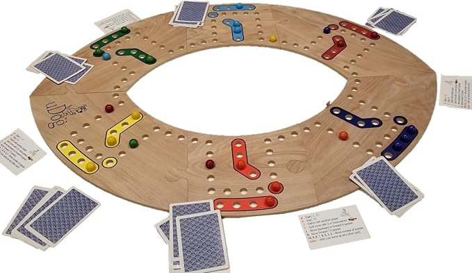 uDog Board Game | Old-Fashioned Fun for 2–12 Players | Made in The USA | Durable Wooden Pieces to Last a Lifetime | Family Game Night (6-Player)
