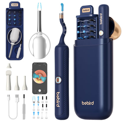 Bebird Earsight Plus R37R Ear Cleaning Camera Wax Removal Tool kit, Flexible Ear Scope Otoscope Camera Light, Visual Ear Picker Wireless Earwax Remover Tweezers for Adults & Kids