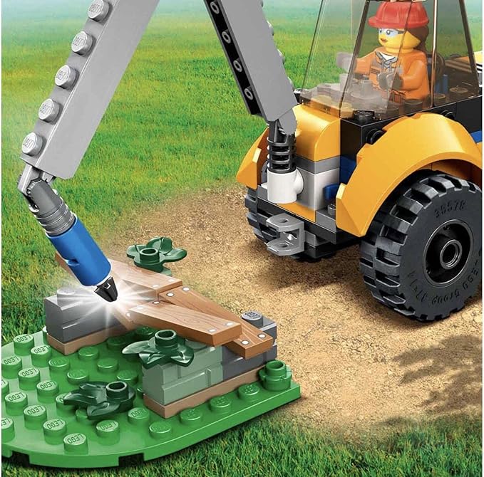 Lego 60385 City Great Vehicles Excavator Building Set with Mini Figures and Accessories Gift Idea Building Kit for Children Over 5 Years