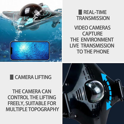 RC Boat with Camera - 6 CH Waterproof Remote Control Boat for Pools &amp Lakes App Control for iOS &amp Android Real-Time Photography Toys for Adults &amp Kids Ages 8+