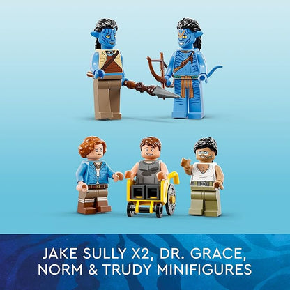 LEGO Avatar Floating Mountains Site 26 &amp RDA Samson 75573 Building Set - Helicopter Toy Featuring 5 Minifigures and Direhorse Animal Figure Movie Inspired Set Gift Idea for Kids Ages 9+