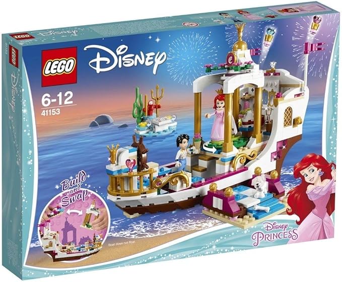 LEGO Disney Princess Ariel’s Royal Celebration Boat 41153 Children's Toy Construction Set (380 Pieces)