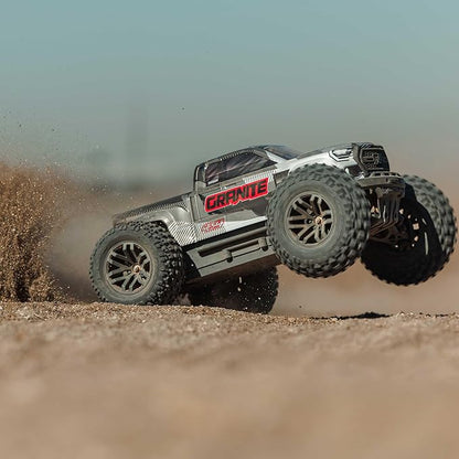 ARRMA RC Truck 1/10 Granite 4x4 V3 BLX Brushless Monster Truck RTR (Battery and Charger Not Included) with Spektrum DSC Gun Metal ARA4302V4T3