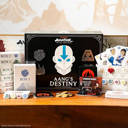 Avatar: The Last Airbender: Aang's Destiny Cooperative Deck Building Strategy Board Game Play as Aang Katara Appa &amp More Fun for Family Game Night Ages 10+ 2-4 Players 60 Minutes