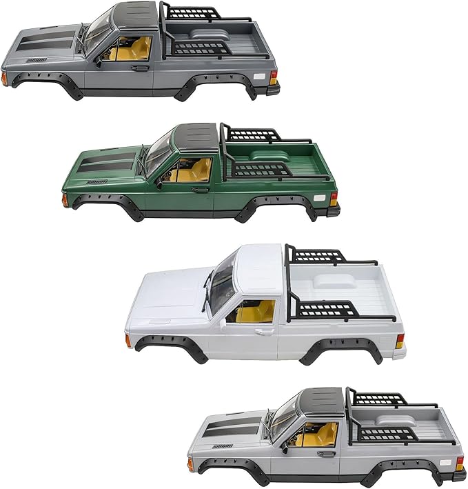 RC Car Hard Body Shell Kit313mm Wheelbase Cherokee Body Car Shell for 1/10 RC Crawler Axial SCX10 &amp SCX10 II 90046 90047 TRX4 Kit (Military GreenPickup)