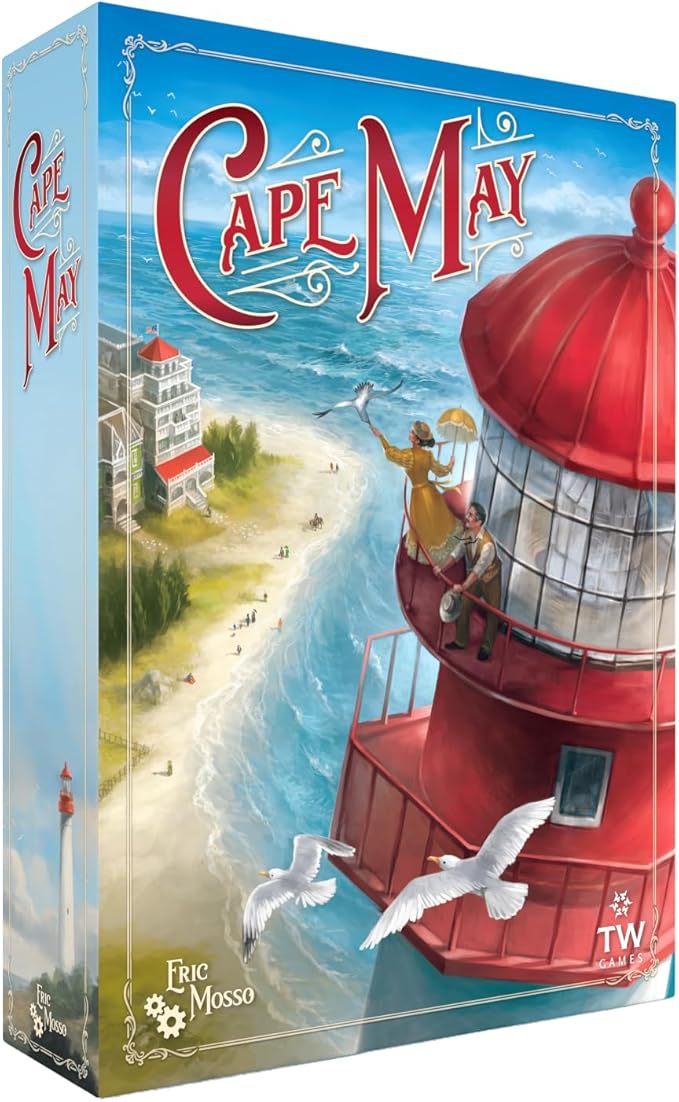 Cape May Board Game | Manage The Historic Seaside Resort Town | Strategy Resource Management Set Collection | 60-90 Minutes Thematic Family Board Game for 1-4 Players Ages 14+ by Thunderworks Games